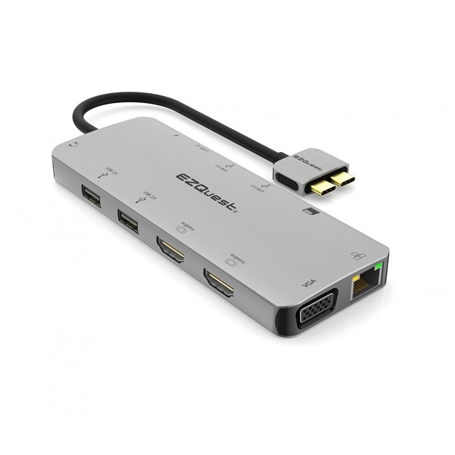 EZQuest, Inc. X40213 EZQuest USB a Ethernet, HDMI, USB, VGA USB - C 3.0 (3.1 Gen 1, Superspeed) macho