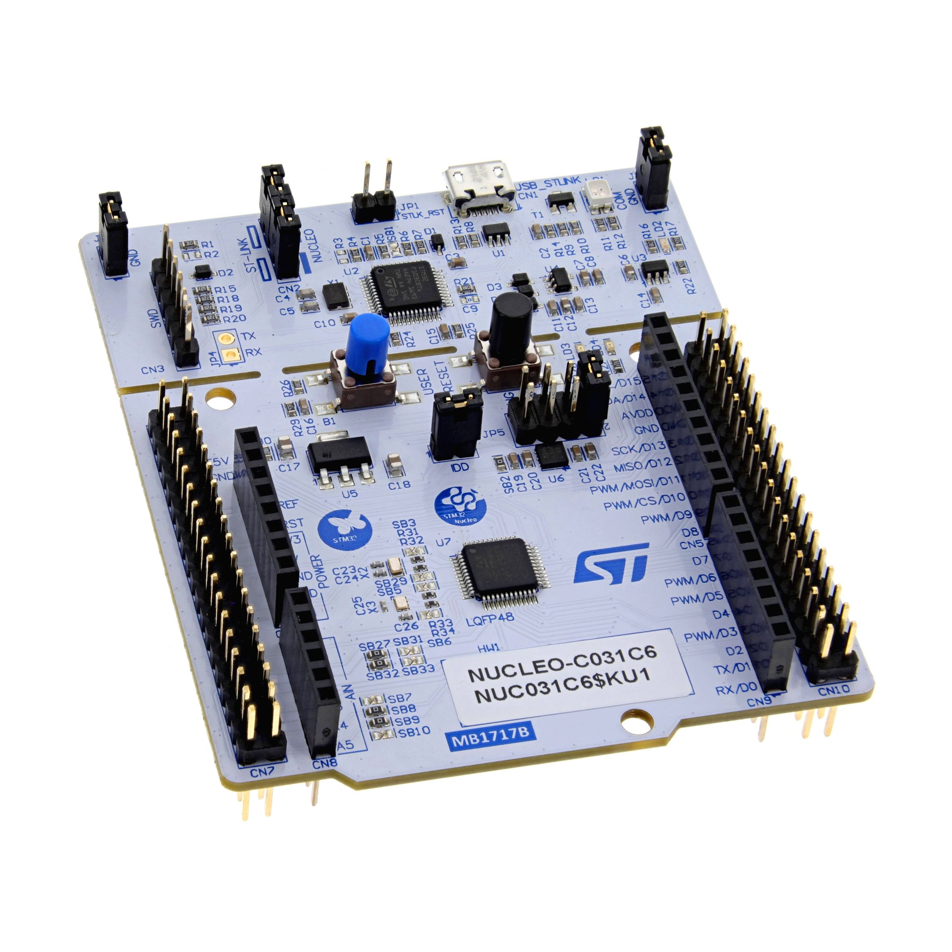 STMicroelectronics NUCLEO-C031C6 STM32C0 NUCLEO-64 STM32C031C6 EVAL BRD MCU 32 bits ARM® Cortex®-M0+