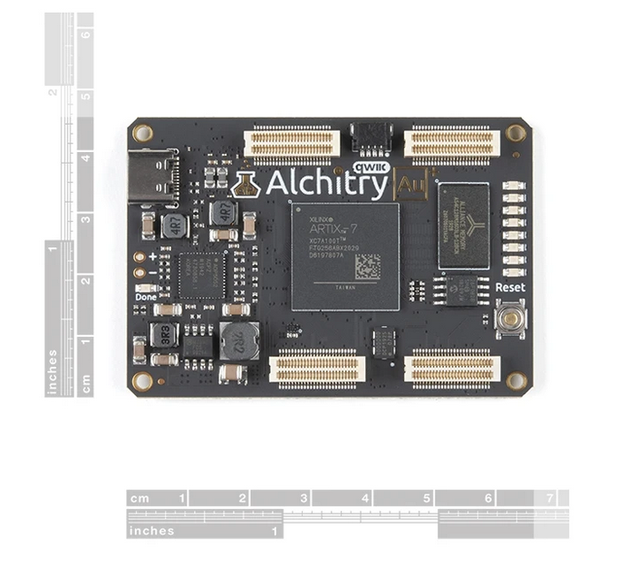SPARKFUN Alchitry Au+ FPGA Development Board (Xilinx Artix 7) Tarjeta DEV-17514