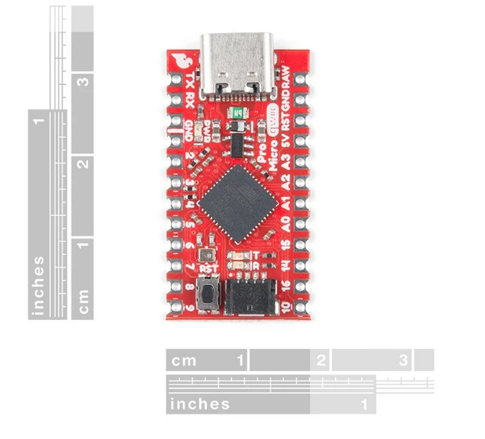SparkFun Qwiic Pro Micro - USB-C (ATmega32U4) Tarjeta DEV-15795