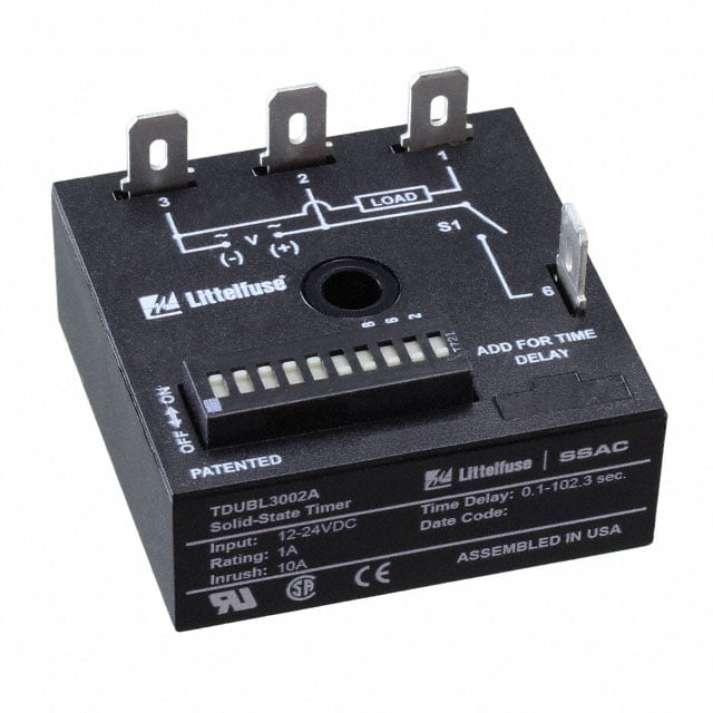 Littelfuse Inc. TDUBL3002A TDUB Montaje de chasis Relé de estado sólido 0.1 seg ~ 102.3 seg -