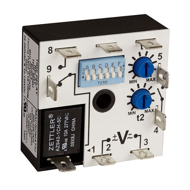 Macromatic Industrial Controls THR-3856U THR-3 Montaje de chasis Relé mecánico 0.1 seg ~ 100 min 10A a 240VCA/28VCC
