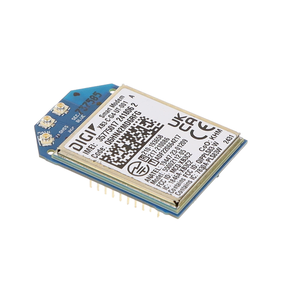 Digi XB3-C-G4-UT-001 XBee® Bluetooth, celular, Navegación