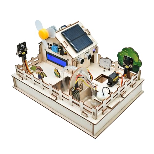 KEYESTUDIO Kit de inicio inteligente de granja de control IoT para Arduino ESP32, kit de programación electrónica compatible con tutoriales en línea Arduino Scratch, kit de sensor de bricolaje STEM