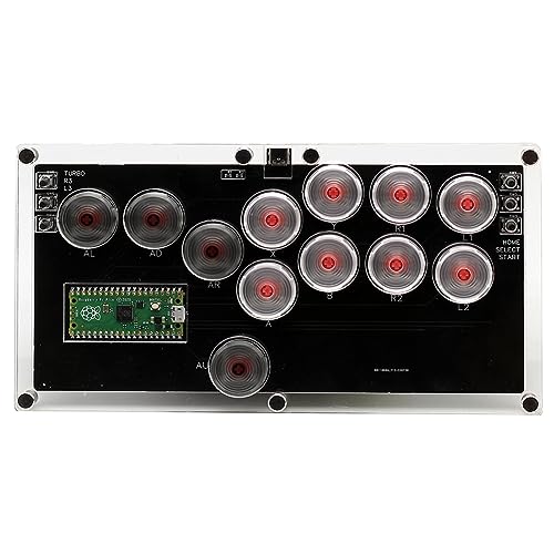 XIAO SHI MIN STORY All Buttons Fight Stick Controller Style Arcade Joystick For Sanwa PC USB Steam Full button direction control lift SOCD Fighting Stick Controller WASD