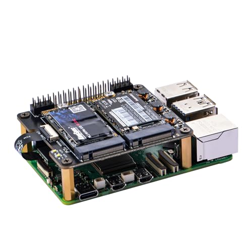GeeekPi N20 Dual M.2 M-Key NVMe 2242 SSD HAT para Raspberry Pi 5