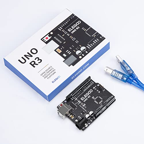 ELEGOO UNO R3 Placa Controladora ATmega328P con Cable USB Compatible con Arduino IDE
