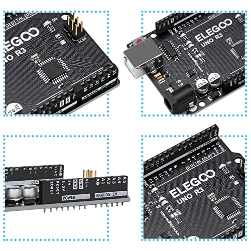ELEGOO UNO R3 Placa Controladora ATmega328P con Cable USB Compatible con Arduino IDE