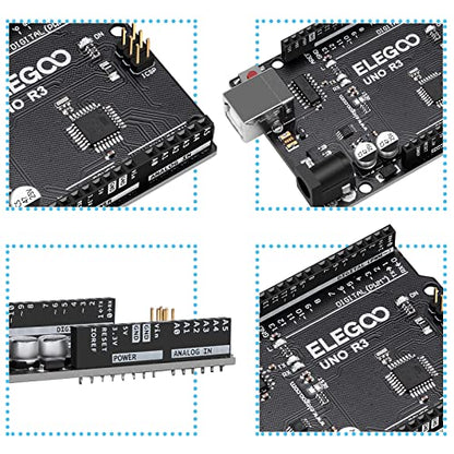 ELEGOO UNO R3 Placa Controladora ATmega328P con Cable USB Compatible con Arduino IDE