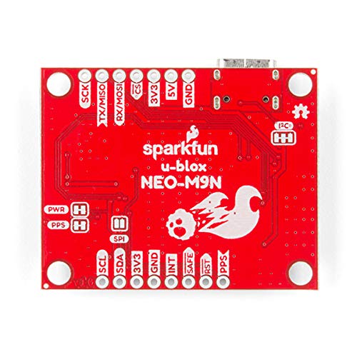 SparkFun Desbrote GPS - NEO-M9N, U.FL (Qwiic) Breakout no requiere soldadura, contiene una batería de respaldo recargable que permite un arranque en caliente disminuyendo el tiempo hasta la primera solución