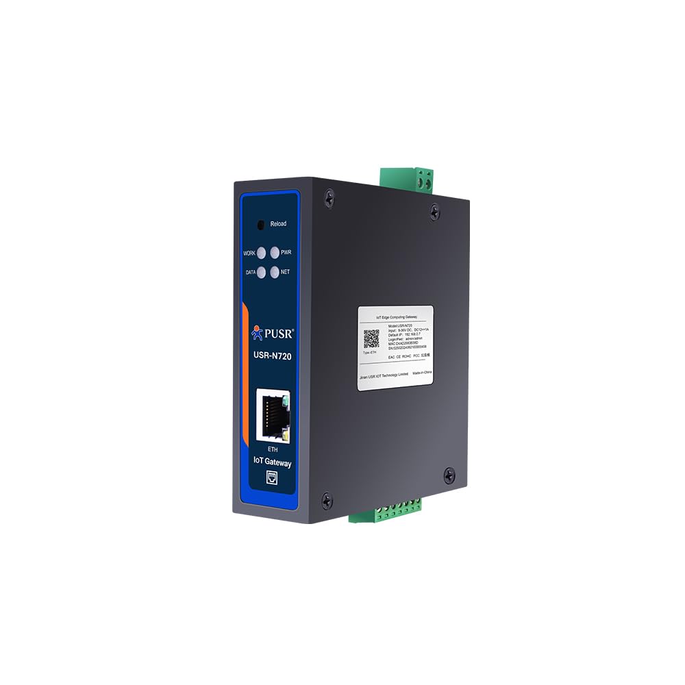 Edge Computing IoT Gateway 2* RS485 1* Ethernet con tarjeta SD para almacenamiento de datos Modbus a MQTT/Json DL645 a MQTT+Json RS485 a Ethernet USR-N720-ETH
