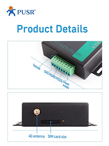 Módem serial industrial de la frecuencia global M2m Rs485 0.14 oz LTE módem serie GSM USR-G786-G