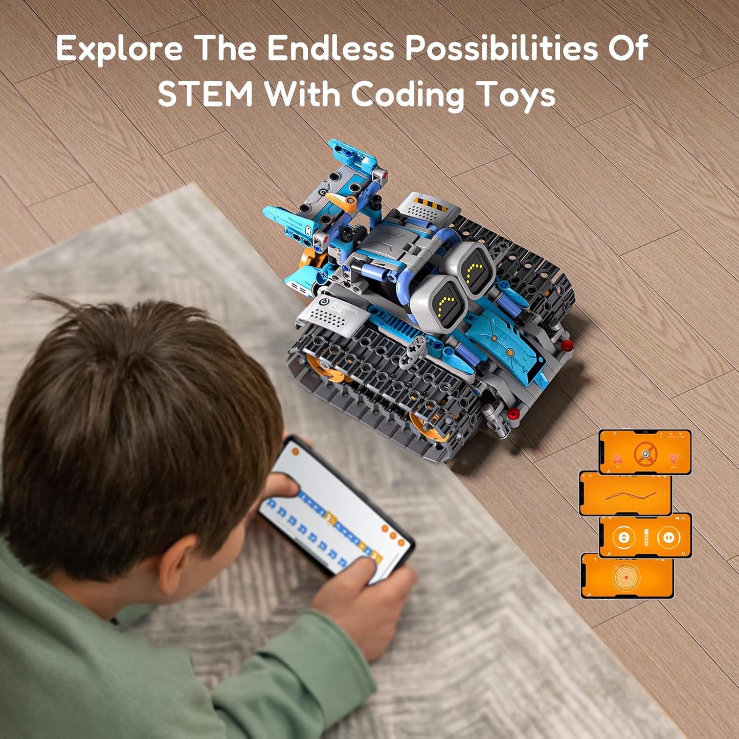 Sillbird Kit de construcción de robot con control remoto para niños de 8 a 14 años, juguete técnico de robótica de codificación STEM, regalos creativos de cumpleaños para niños, modelos 5 en 1