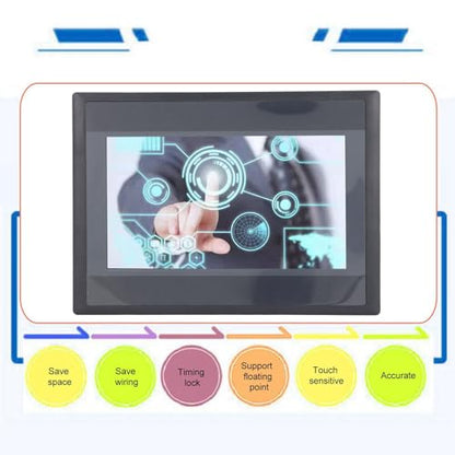 HMI HMI TFT Módulo de pantalla LCD Monitor de pantalla táctil Pantalla de control PLC de 7 pulgadas 12 en 8 salidas DC 24V 5A Módulo de salida de relé para FX3U‑20/40/48MRT