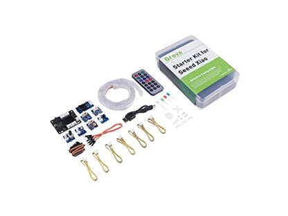 Seeed Studio XIAO Starter Kit - Todas las placas de desarrollo de la serie seeed studio XIAO soportadas, placa de expansión de la serie XIAO, 9 módulos Grove, presentado con cursos XIAO para