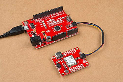 SparkFun Desbrote GPS - NEO-M9N, U.FL (Qwiic) Breakout no requiere soldadura, contiene una batería de respaldo recargable que permite un arranque en caliente disminuyendo el tiempo hasta la primera solución