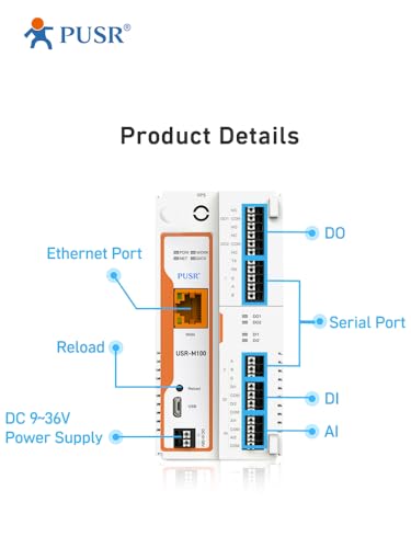 Servidor Ethernet remoto IO Edge Computing Gateway MQTT/SSL RS485/232/Ethernet Modbus RTU a TCP Json Modbus Polling USR-M100