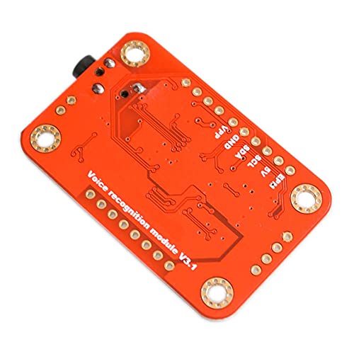 Rakstore Módulo de reconocimiento de voz V3 compatible con Arduino compatible con 80 tipos de voz CC 4.4-5.5 V de alta precisión