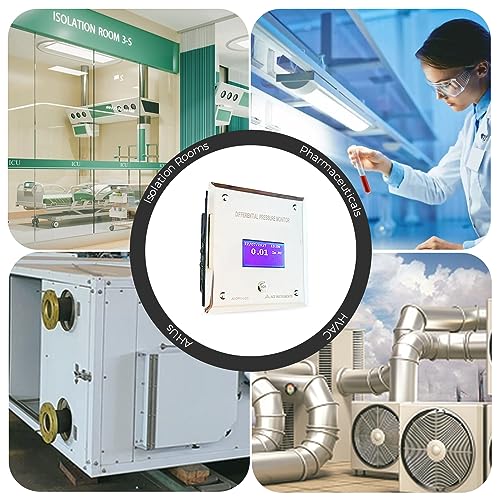 Indicador de presión diferencial para monitor de presión de habitación de hospital | Monitor de presión de salas de aislamiento | Monitor de presión de habitaciones negativas | AI-DP1-LCD