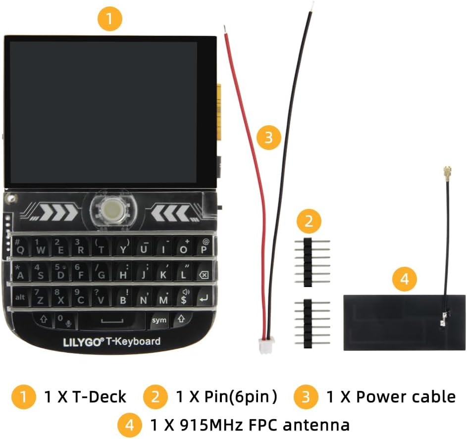 LILYGO T-Deck ESP32-S3 Meshtastic 915MHz LoRa BLE WiFi TTGO Module LoRaWAN Tablero de desarrollo de largo alcance con pantalla LCD de 2.8 pulgadas