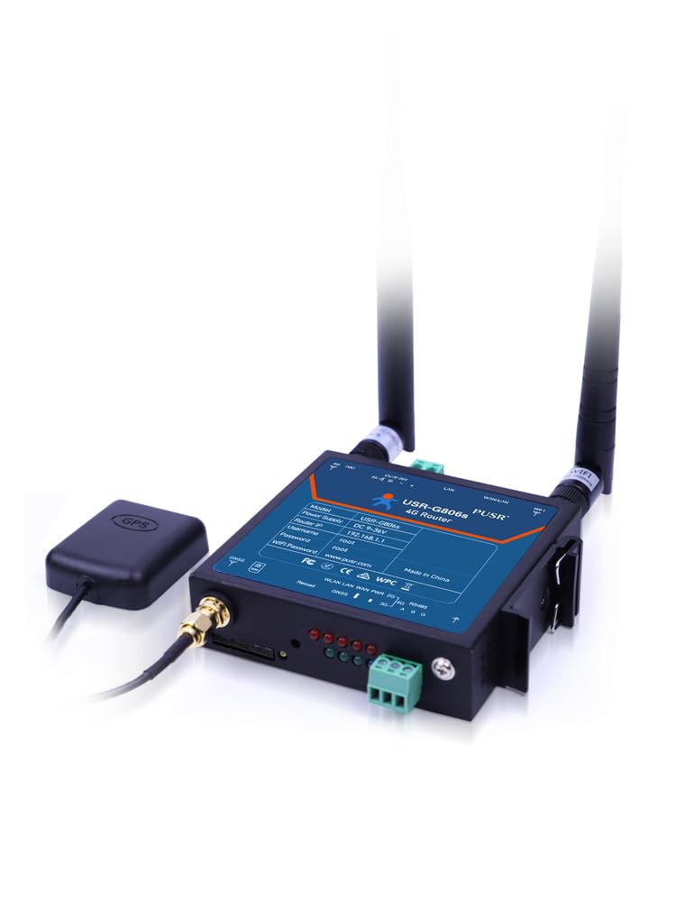 Router industrial 4G LTE de banda global con 1* WAN/LAN, 1* LAN GPS función mejorada OPENVPN RS485 puerto serie soporte WiFi y acceso remoto, configuración de lote, alarma empujando USR-G806s-G