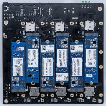 DeskPi Super6C para Raspberry Pi Compute Module 5/Raspberry Pi CM4 Cluster, Mini-ITX Board 6 RPI CM5/CM4 compatible, fuente de alimentación incluida