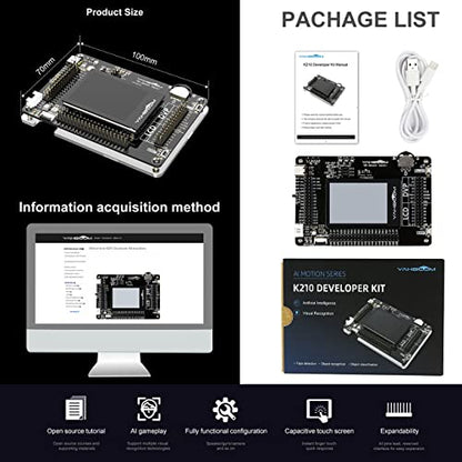 Yahboom Kit de desarrollador K210 con AI Vision RISC-V Cámara de reconocimiento facial Placa de desarrollo de robots Junta de expansión El comienzo del desarrollo visual