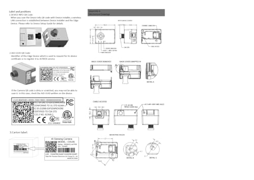 CSV26 Edge AI Sensing Platform AITRIOS™ Cámara compatible con AITRIOS™, color blanco