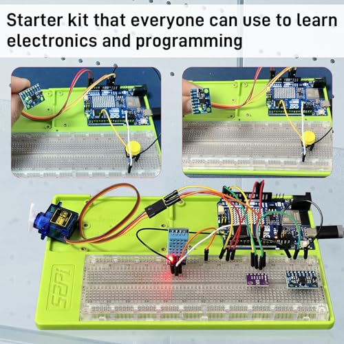 GeeekPi Kit de inicio listo para la nube con WiFi UNO R4, Bluetooth, I2C, matriz LED de 12 x 8, integración de IoT y tutoriales para principiantes e ingenieros