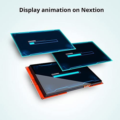 Nextion Pantalla táctil capacitiva LCD-TFT LCD-TFT de la serie inteligente de 10.1 ″ NX1060P101-011C-I 1024 * 600, ampliamente utilizado en vehículos, impresora 3D, funciones de reproducción de