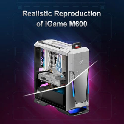 BRICKKK Technic - Juego de bloques de construcción de sujeción para computadora de escritorio para adultos, kit de construcción de computadora de escritorio de PC, modelo creativo coleccionable de
