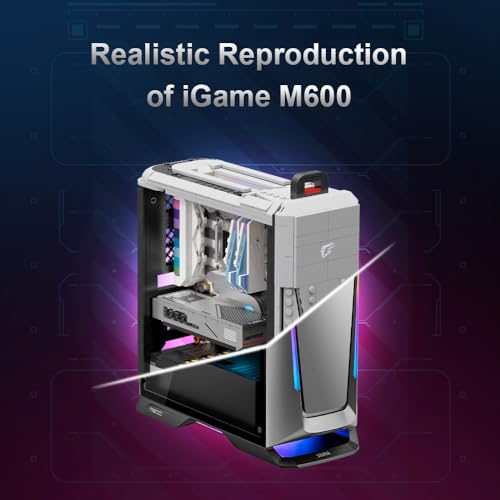 BRICKKK Technic - Juego de bloques de construcción de sujeción para computadora de escritorio para adultos, kit de construcción de computadora de escritorio de PC, modelo creativo coleccionable de