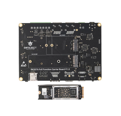 DFR1218-1 Kit de desarrollo de IA de borde RK3576 + RK1828 para LLM local, VLM y visión (acelerador de IA TOPS de 20, 5 GB de DRAM y cámara IMX415)
