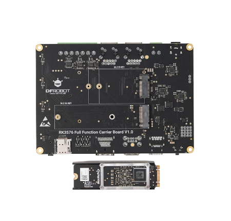 DFR1218-1 Kit de desarrollo de IA de borde RK3576 + RK1828 para LLM local, VLM y visión (acelerador de IA TOPS de 20, 5 GB de DRAM y cámara IMX415)