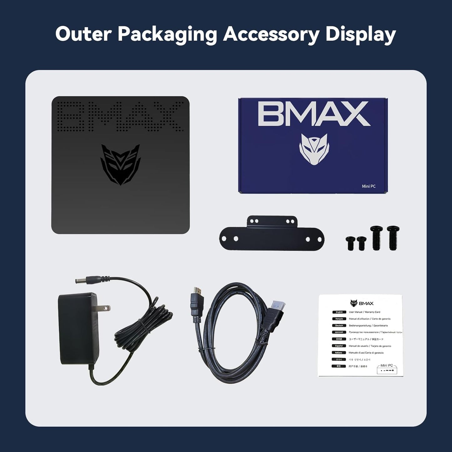 Bmax Mini PC B1 Pro 8 GB LPDDR4 /128 GB eMMC, Intel Gemini Lake N4000 (hasta 2.6 GHz), compatible con expansión SSD M.2 de 512 GB/2 TB, WiFi dual BT4.2 de 2.4G/5G, 4K Dual Display Micro Computadora