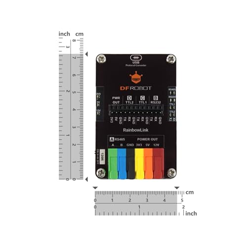 RainbowLink - Convertidor serie USB a RS485 / RS232 / TTL de 4 canales para cableado y pruebas fáciles, compatible con Windows y Linux #TEL0185