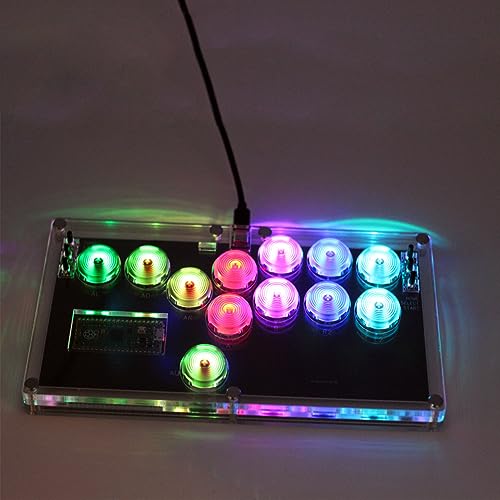 XIAO SHI MIN STORY All Buttons Fight Stick Controller Style Arcade Joystick For Sanwa PC USB Steam Full button direction control lift SOCD Fighting Stick Controller WASD