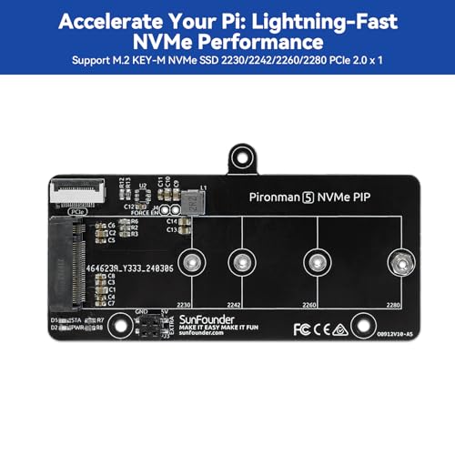Pironman 5 NVMe M.2 SSD PCIe Mini PC Funda para Raspberry Pi 5 Hailo-8L AI Acelerador con Enfriador de Torre + Ventiladores RGB duales, Módulo OLED de 0.96 pulgadas PC SEMIENSAMBLADA