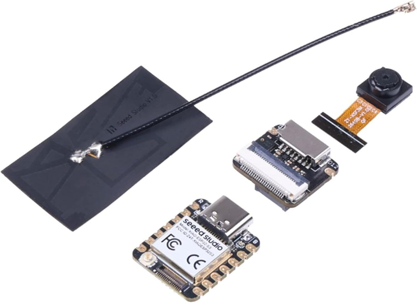 Seeed Studio XIAO ESP32S3 Sense - Wi-Fi de 2.4 GHz, BLE 5.0, sensor de cámara OV2640, micrófono digital, carga de batería compatible (1 unidad)