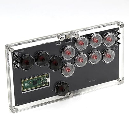 XIAO SHI MIN STORY All Buttons Fight Stick Controller Style Arcade Joystick For Sanwa PC USB Steam Full button direction control lift SOCD Fighting Stick Controller WASD