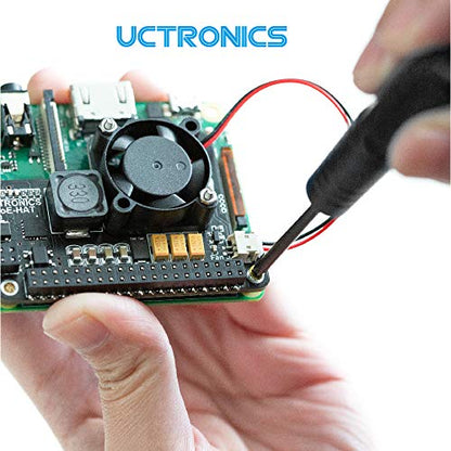 UCTRONICS para Raspberry Pi 4 PoE HAT con ventilador de enfriamiento, mini placa de expansión de alimentación a través de Ethernet para Raspberry Pi 4 B, 3 B+ y montaje en rack