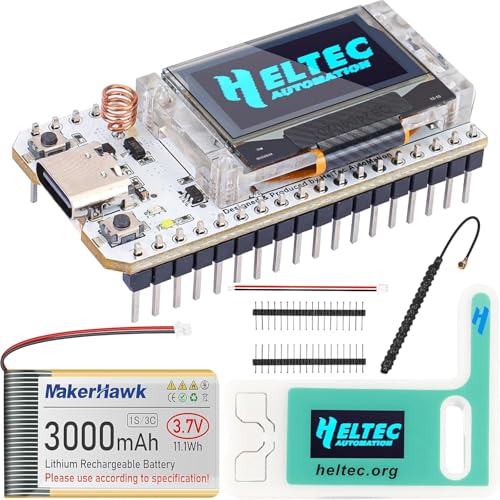 ESP32 LoRa V3 Placa de módulo con batería de 3000 mAh - con antena de 915 MHz y dispositivos de carcasa SX1262 LoRa V3 para Meshtastic Arduino LoRawan IOT