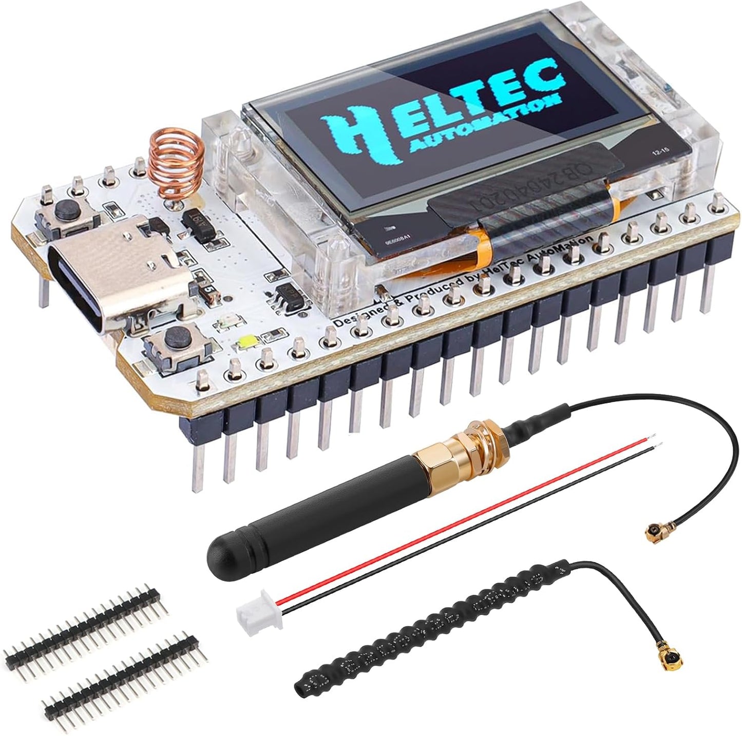 ESP32 LoRa V3 Placa de módulo con batería de 3000 mAh - con antena de 915 MHz y dispositivos de carcasa SX1262 LoRa V3 para Meshtastic Arduino LoRawan IOT