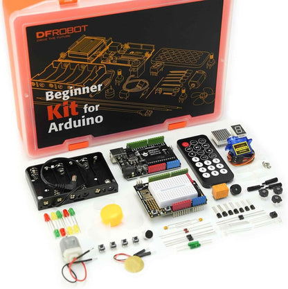 DFROBOT UNO R3 Kit de inicio completo para Arduino con tutorial detallado - Compatible con Arduino UNO R3 y Arduino IDE para electrónica y aprendizaje de programación Arduino