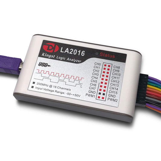 LA2016 USB Lógica Analizador Completo 16 Canales 200MHz Frecuencia de muestreo con el Inglés PC Software Instrumento de mano, Soporte Windows (32bit/64bit), Mac OS, Linux