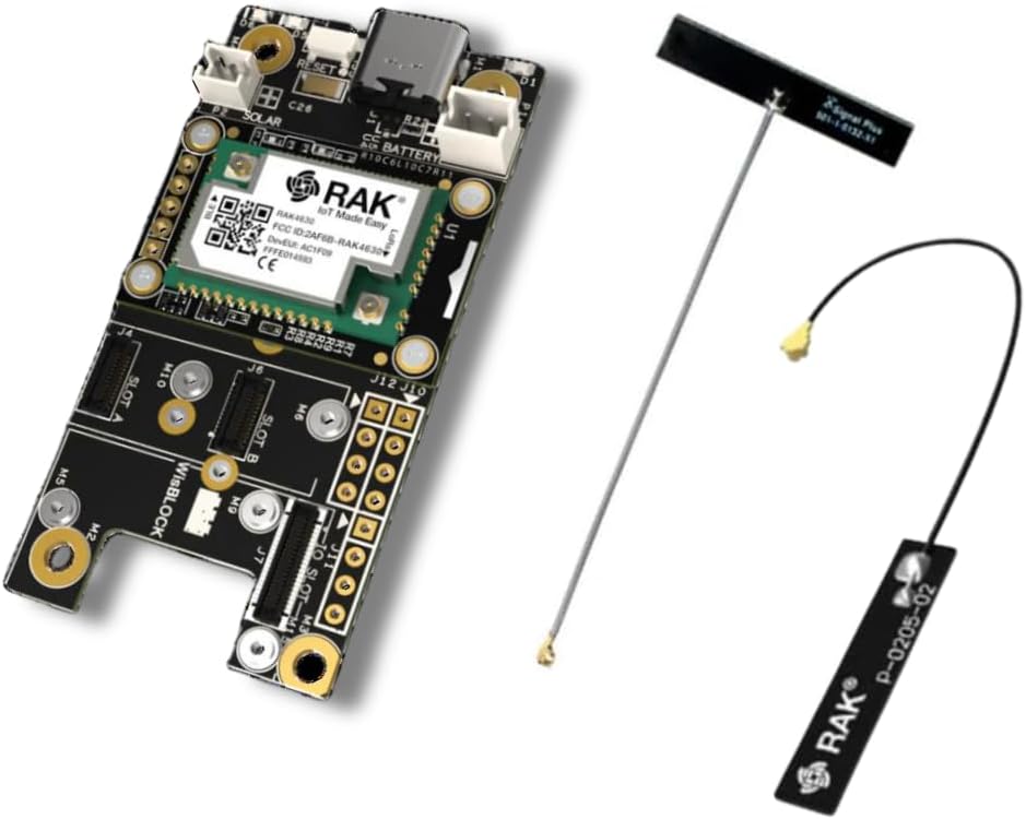 RAK Kit de inicio inalámbrico WisBlock Meshtastic US915 Base RAK19007 + Core RAK4631